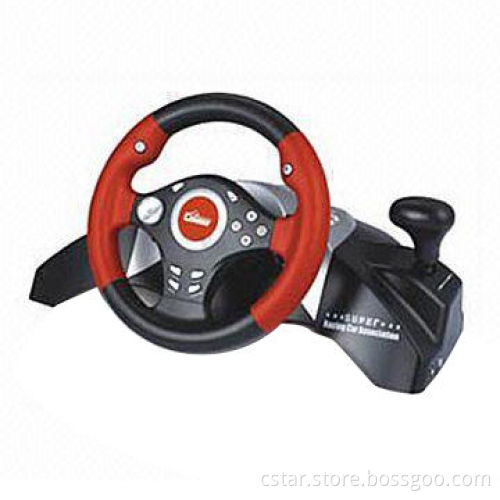 3-in-1 Steering Wheel with 180 Degrees Compact Racing Wheel, Precise Automatic Centering Feature